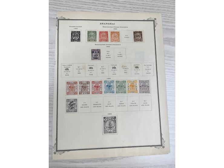 including Shanghai, Chefoo, Chingkiang, Wugu and others. Mostly Shanghai LPO stamps. Plus a fe Amoy, Hankow, Kewkiang LPO sta